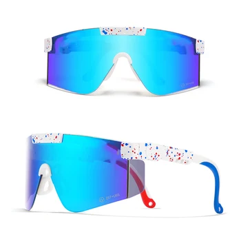 Benzersiz 2021 Çukur Viper Yeni Renkler Güvenlik Güneş Gözlüğü Erkekler Kadınlar UV400 Gözlük Gafas de sol Büyük Boy Tek Parça Lens Bisiklet Sürüş