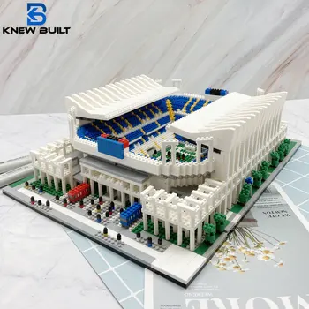BİLİYORDU DAHİLİ Futbol Stadyumu Modeli Mikro Mini Tuğla Monte Mimari Futbol Sahası Yapı Taşları Set Oyuncak Yetişkin Çocuklar için