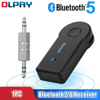 Bluetooth uyumlu Araba Müzik Adaptörü Kablosuz 5.0 Alıcı 3.5 mm Jack Araba Müzik Ses Kulaklık Alıcısı Handsfree Aracı