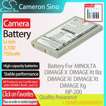 CameronSino Pil için MİNOLTA DıMAGE X DıMAGE Xı Xt DIMAGE Xt Bız DıMAGE Xg uyar MİNOLTA NP-200 dijital kamera Piller 3.70 V
