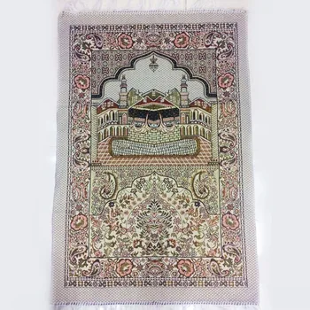 Cami Müslüman Namaz Battaniye Püskül İbadet Kilim 65x110cm seccade Pamuklu Halı Arap İslam Töreni Battaniye