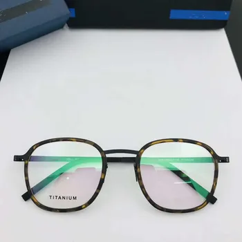 Danimarka Marka Retro Kare Titanyum Gözlük Çerçeve Erkekler Ultra hafif Vidasız Reçete Gözlük Kadın Gözlük Oculos 9781