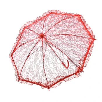 Dantel Çiçek Şemsiye Düğün Dekorasyon Gelin El Yapımı Fotoğraf Prop Şemsiye Şemsiye 3 Renk Farklı Desenler ile