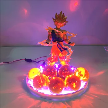 Dragon topu Z Anime Figürleri Son Goku Lampara Aksiyon Figürleri Süper Saiyan Oyuncaklar kristal toplar Uzaktan Kumanda PVC Şekil Noel Hediyesi