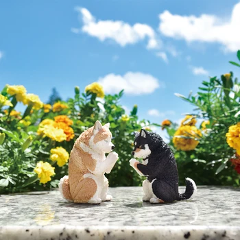 Dua için Rüku Hayvanlar Tuvalet Zaman Gashapon Oyuncaklar Akita Köpek Shiba Inu Teddy Chihuahua Sevimli Yaratıcı Modeli Süs Oyuncaklar
