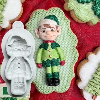 Elf Çocuk silikon kalıp Fondan Zanaat Kek Dekorasyon Kalıp Sugarcraft Çikolata Pişirme Aracı kek Mutfak