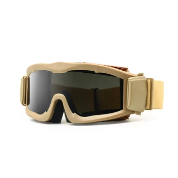 Erkek Balistik Askeri 3 Lens Alfa Gözlük, ABD Taktik Ordu Güneş Gözlüğü Kask Gözlük Silahlı Gözlük