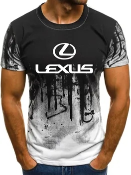 Erkek Kısa Kollu Lexus araba logosu erkek tişört Yaz rahat Pamuk Degrade T Shirt Moda Hip Hop Harajuku Erkek Marka Tee