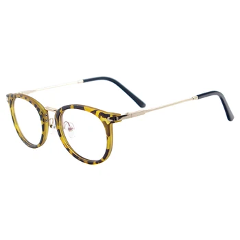 Erkekler Ve Kadınlar Hafif Vintage Gözlük Yuvarlak Plastik Metal Gözlük Reçete Lensler Miyopi Okuma Multifokal
