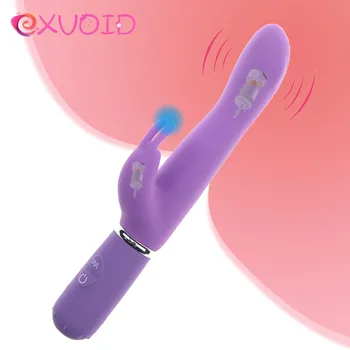 EXVOID Silikon Tavşan Vibratör Kadınlar için Seks Oyuncakları G-spot Masaj Yetişkin Ürünleri Klitoris Teşvik Yapay Penis Vibratörler Kadın için