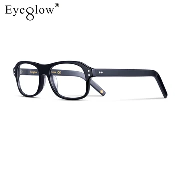 EyeGlow Kingsman Gözlük Çerçeve Erkekler Vintage Gözlük Çerçeve Acatate Optital Şeffaf Lens
