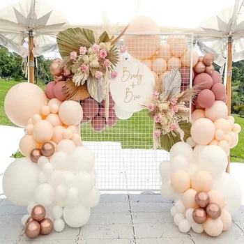 Garland Kemer Balonlar Düğün Dekorasyon Jungle Safari Lateks Vintage Krom Avokado Balon Bebek Duş Doğum Günü Partisi Dekoru