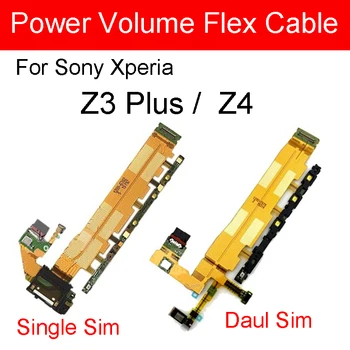 Güç açık kapalı Flex Kablo Sony Xperia İçin Z4 Z3+ Z3 Artı E6553 E6533 Ses USB şarj portu ve kamera anahtarı düğmesi şerit kablo