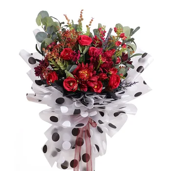 Haddelenmiş Ambalaj 5 adet/takım 58*58cm Kabarcık nokta ambalaj kağıdı su geçirmez Tatil hediye paketleme için çiçek ambalaj
