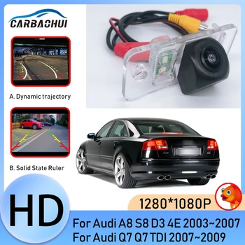 HD CCD Su Geçirmez Balıkgözü Araba Dikiz Kamera Araba Ters park monitörü Audi A8 S8 D3 4E 2003~2007 Q7 Q7 TDI 2007~2009