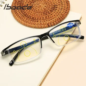 ıboode İlerici Çok Odaklı okuma gözlüğü Akıllı Zoom Anti-mavi ışık Erkekler Kadınlar Okuma Gözlükleri Presbiyopik +1.5 +2.5 +3.5