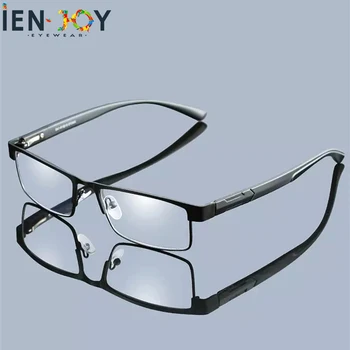 IENJOY Titanyum Alaşım Erkekler Iş okuma gözlüğü Okuyucu Erkek Presbiyopik optik Gözlük Metal Gözlük Çerçevesi + 1.0 İla + 4.0