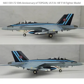 Ince HA5130 1: 72 50th Yıldönümü TOPGUN, ABD F / A-18F F18 Avcı Modeli Alaşım bitmiş ürün koleksiyon model uçak