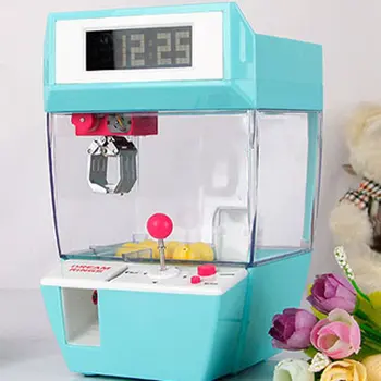 Jetonlu Şeker Kapmak Bebek Topları Catcher Kurulu Oyunu Eğlenceli Oyuncaklar Mini vinç pençesi Makinesi çalar saat İle Çocuklar İçin Top Seti