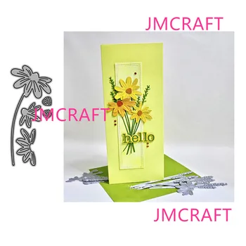 JMCRAFT 2022 Yeni Güzel Çiçek Yaprakları #3 Metal Kesme Ölür DIY Karalama Defteri el Yapımı Kağıt Zanaat Metal Çelik Şablon Ölür