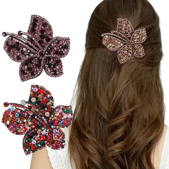 Kajeer Rhinestone Çiçek Tokalarım Saç Klipler Kadınlar ıçin Vintage Kristal Tokalar Kızlar saç aksesuarları Takı Toka Pençeleri