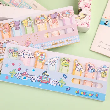 Kawaii Sanrio yapışkan notlar Hello Kittys Benim Melodi Aksesuarları Sevimli Güzellik Karikatür Anime not kağıdı Mesaj Oyuncaklar Kızlar için Hediye