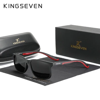 KINGSEVEN 2021 Ultra Hafif TR90 Güneş Gözlüğü Erkekler Polarize TAC Anti-Patlama Kedi.3 Lens Sürüş Güneş Gözlüğü Kadın Spor Eeywear