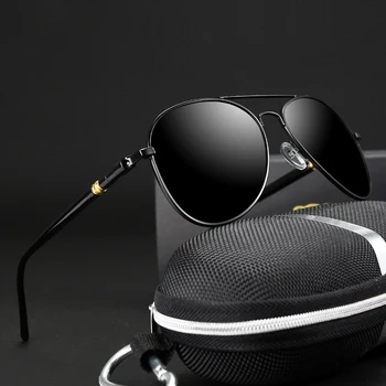 Klasik Güneş Gözlüğü Polarize Erkek sürüş gözlükleri Siyah Pilot güneş gözlüğü Marka Tasarımcısı Erkek Retro Güneş Gözlüğü Erkekler/Kadınlar İçin