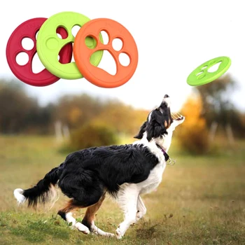 Köpek Oyuncak EVA Malzeme Bite Dayanıklı Yüzen Eğitim Malzemeleri Pet Açık Atma Uçan Disk İnteraktif Oyuncaklar Pet Çiğnemek Oyuncaklar