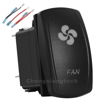 (kırmızı / beyaz / mavi / turuncu) led Fan SPST Araba Tekne Rocker Anahtarı 5Pin On/Off 12 V / 20A 24 V / 10A aktarma kabloları Seti, devre kesici