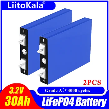 LiitoKala 3.2 V 30Ah Lifepo4 Pil 4S 12.8 V Pil paketi Lityum Demir Fosfat Pil Paketi, güneş Motosiklet Elektrikli Araç