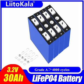 LiitoKala LiFePO4 3.2 V 30AH 5C 3.2 V pil için dıy 12V 24V 36V 48V lifepo4 e-bisiklet e scooter tekerleği sandalye AGV araba Golf arabaları