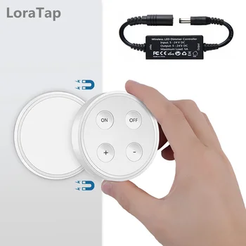 LoraTap Kablosuz Dimmer anahtarı DC 5 V LED şerit ışık dize ışık RV tekneler yatlar Camper led ışık kontrolü 30 m