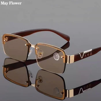 Mayıs Çiçek Retro Vintage Kare Polarize Güneş Gözlüğü Erkekler Marka Tasarımcısı güneş gözlüğü Kadın Alaşım Metal Çerçeve Siyah Cam Lensler