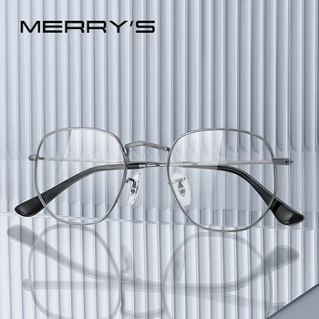 MERRYS tasarım Klasik Kare Gözlük Çerçeveleri Erkekler Kadınlar İçin Ultralight Miyopi Reçete Gözlük S8812