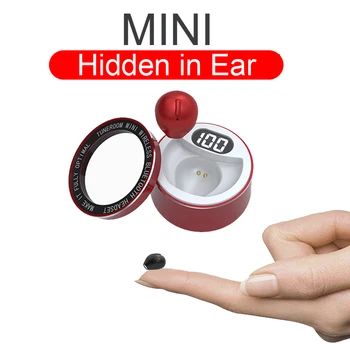 Mini Görünmez Kafa telefonları Kablosuz Bluetooth Kulaklık Su Geçirmez Tek Kulaklık Mikrofon handsfree Kulaklık Şarj ekran