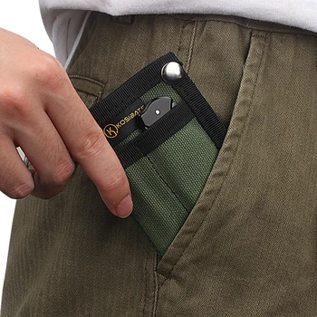 Mini Çok Fonksiyonlu EDC saklama çantası taşınabilir araç Çantası Taktik Bıçak Kalem Katlanabilir Kredi kart klibi Cüzdan Asılı Bel Çantası