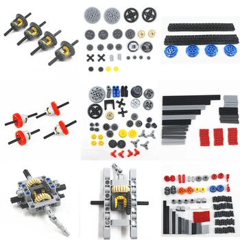 MOC Yapı Taşı Tuğla Teknik Parçalar Toplu Set Pin Liftarm Çivisiz ışın aksı fiş konnektörü Paneli Dişli Lego ile Uyumlu