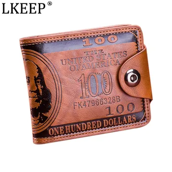 Moda Dolar Desen kart tutucu Erkek Cüzdan Nakit Debriyaj cüzdan Moda Kısa pu deri cüzdan bozuk para cüzdanı 2 Renk