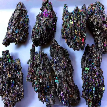 Nadir Renkli Cevher Küçük Parçalar Silisyum Karbür Mineral Kristal Taş Süsler Öğretim Numune Balık Tankı Ev Dekorasyon