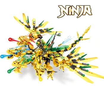 Ninja Lloyd Altın Ultra Ejderha Modeli Yapı blok seti Klasik Mini Aksiyon Figürleri KAİ JAY COLE ZANE Tuğla Kiti çocuk oyuncağı Hediyeler