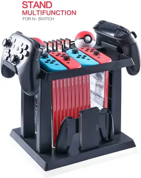 Nintendo Anahtarı Konsolu Aksesuarları Durumda Depolama Standı Organizatör NS Nintendoswitch Oyun Diski Joycon Pro Denetleyici Tutucu Kulesi