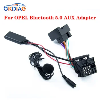 OKDIAG Araba Radyo OPEL İçin Bluetooth 5.0 AUX Adaptörü CD30 CDC40 CD70 DVD90 Kurulum Tam soket kablo demeti Mikrofon Handsfree
