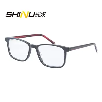 Okuma gözlüğü erkekler için Multifokal Reçete mavi ışık fotokromik Gözlük hipermetrop asetat kare gözlük çerçevesi