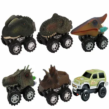 Oyuncak Araç Mini Oyuncak Araba Dinozor Modelİnertial Geri Küçük Kamyon erkek çocuk oyuncakları Çocuklar noel hediyesi Seti Renk Orijinal Kutusu ile