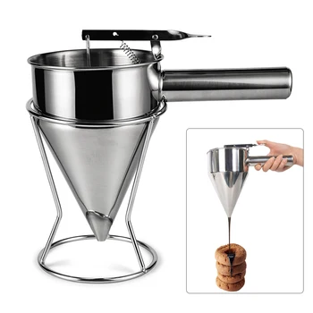 Paslanmaz Çelik Cupcake Pasta Meyilli Dağıtıcı Huni Gözleme Muffin Hamur krem ayırıcı Kalıp Ahtapot Topları Takoyaki Makinesi