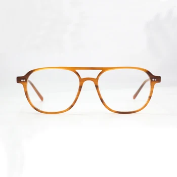 Pilot Tarzı Asetat Optik Gözlük çerçeve Kadınlar Marka Tasarımcısı Kare Reçete Gözlük Erkek gözlük oculos de gri
