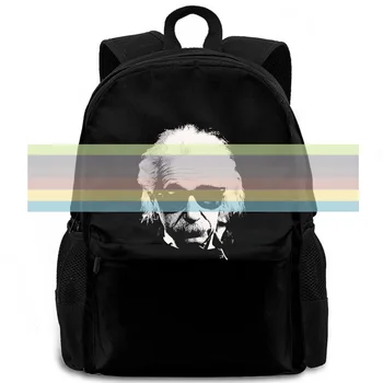 Pimleri ve Kemikleri Albert Einstein Serin Tonları Yüz Kalça Retro, siyah Satış kadın erkek sırt çantası dizüstü seyahat okul yetişkin