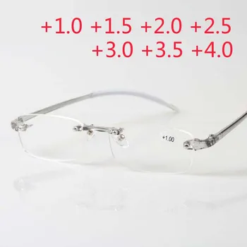 Plastik Çerçevesiz Erkekler Kadınlar Ultra hafif TR90 Okuma Hipermetrop Gözlük presbiyopik Gözlük +1.0 +1.5 +2.0 +2.5 +3.0 +3.5 +4.0