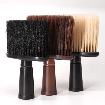 Profesyonel Yumuşak Siyah Boyun Yüz Silgi Fırçalar Berber Saç Temiz Saç Fırçası Sakal Fırçası Salon Kesme Kuaförlük Şekillendirici Aracı